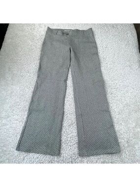 Betabrand Dress Pant Yoga Pant Flare Gray Basketweave Womens Large